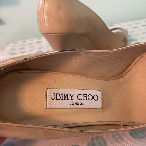 ***NEED GONE ASAP***Jimmy Choo patent leather peep toe wedges size 39 - Picture 8 of 10